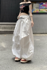 美式复古腰封叠穿设计感阔腿裤男女宽松休闲运动直筒裤YD9043-P65，男装休闲裤，星座509