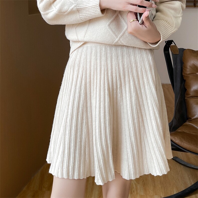 2024年秋季时尚气质百搭简约休闲针织衫，女装半身裙，暖思雅