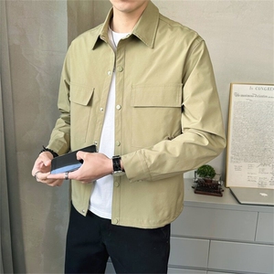 2025春季店主风新款简约休闲翻领夹克高品质外套男潮JK160-P95图片