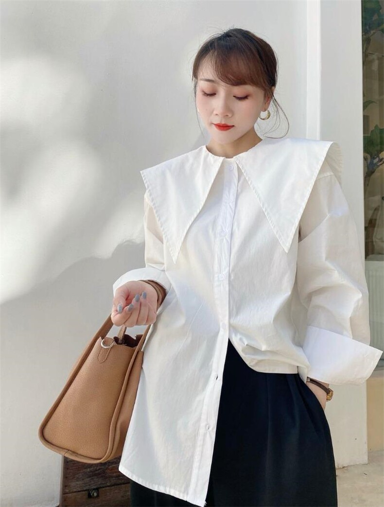大翻领宽松衬衫，女装衬衫，Balance Studio