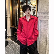 现货！25设计感男士轻奢水钻长袖衬衫CS120-P108，男装衬衫，电商B288