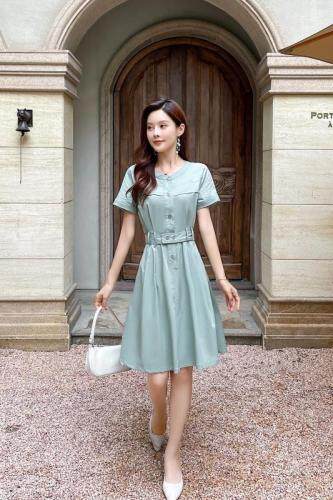 现货2021新款三色四码M到XXL带弹力棉定做面料舒服透气单，女装，艾涵o