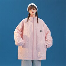 2026秋季新款潮百搭爱心小标宽松夹克情侣外套-G610-P75控88--，男装夹克，A247A