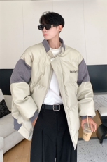 港风毛线衣拼接PU皮棉衣男成分：聚酯纤维MY78756P140控198，男装棉衣，星座226-1