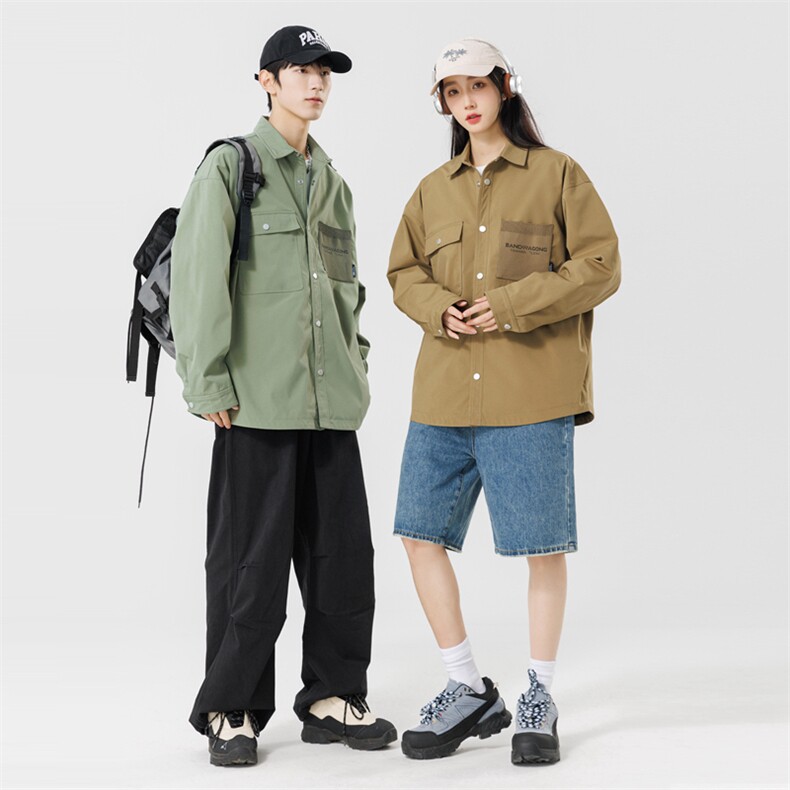 春季新款衬衫外套男潮流宽松休闲工装夹克C01-P75,男装夹克,星座308B-2