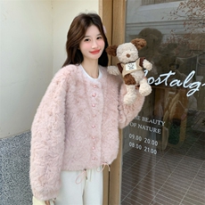 现货莫斯粉羊羔毛外套2C117-1827P175K268，女装短外套，2C117