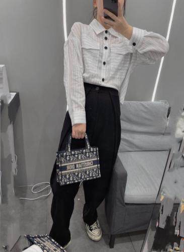 竖条衬衣，女装，cong 聪+