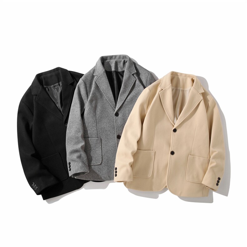 N6169/P95加棉P105冬季新开叉呢料毛呢西服男宽松外套上衣呢大衣,男装毛呢大衣,电商A141