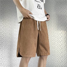 K104-P32夏季宽松型鹿皮绒纯色五分裤，男装休闲裤，星座1501-1