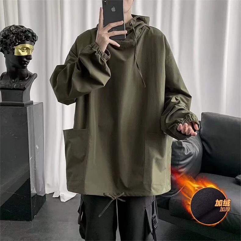 男秋冬加绒长袖连帽外套W843P45,男装夹克,星座1116-2