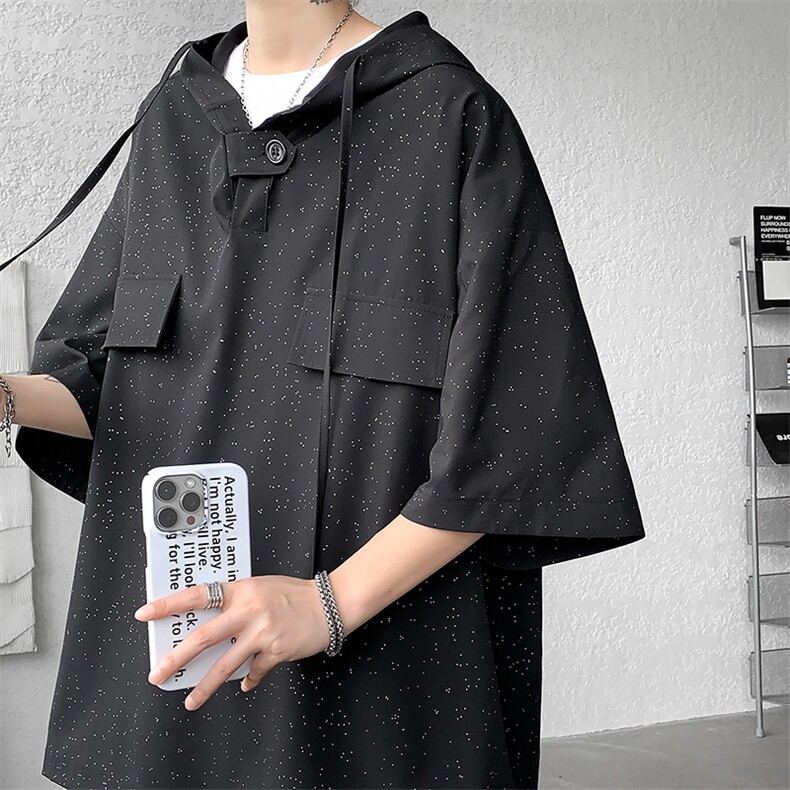 高品质高垂感星空短袖大码T恤宽松百搭DSA059-10041-P38控58,男装T恤,电商A059