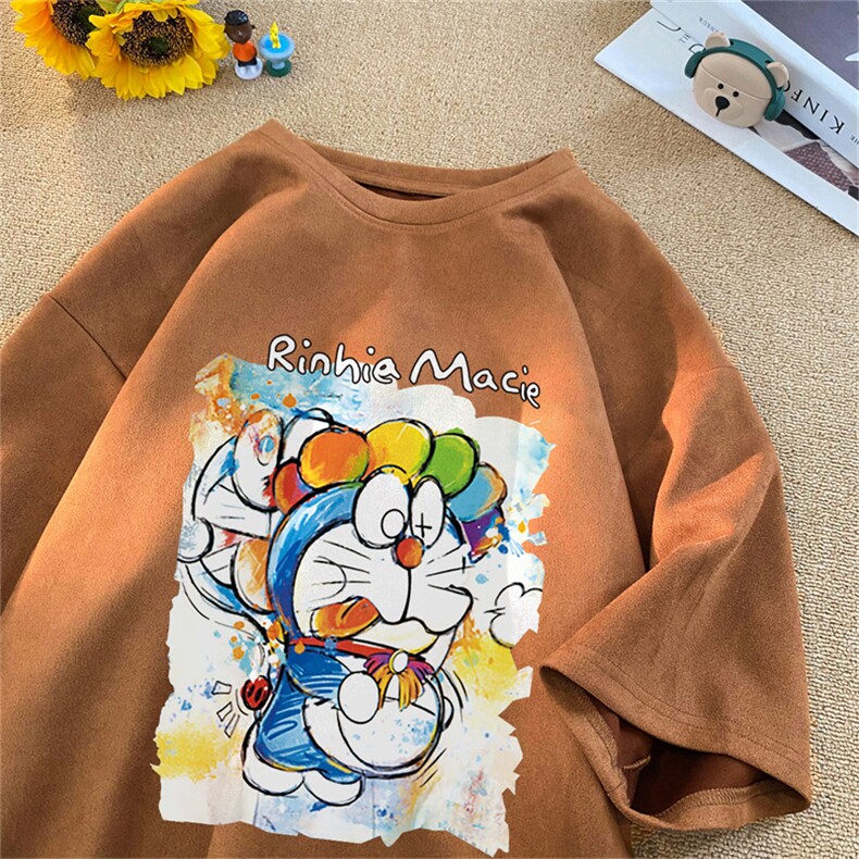 直播品质重磅220克麂皮绒哆啦a梦印花短袖TJ2355-特p19,男装T恤,星座508（原C305）