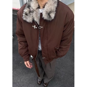 保暖毛领夹克棉服女冬季解构设计感夹棉加厚棉袄外套潮 MM93图片