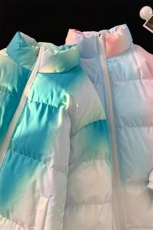 特批50无差价冬款扎染渐变棉服男士加厚保暖大码立领情侣棉衣M08，男装棉衣，电商A001-1