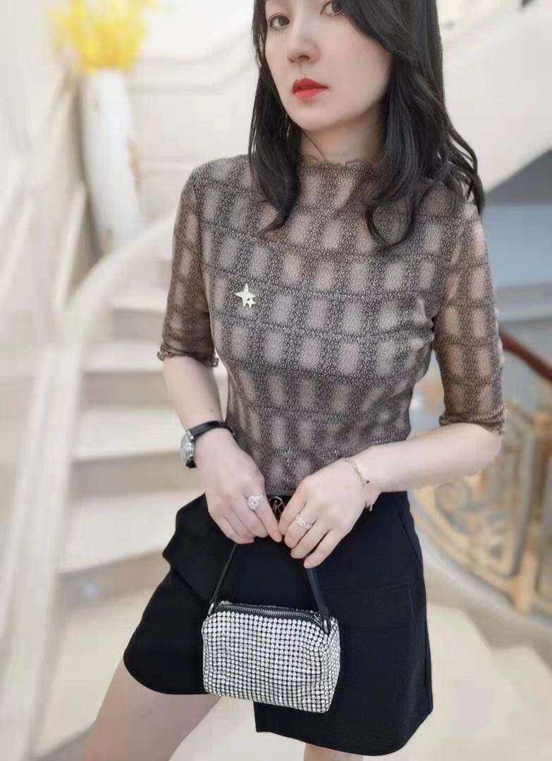 【现货】夏季新款南韩网短袖，其它，赫琳娜