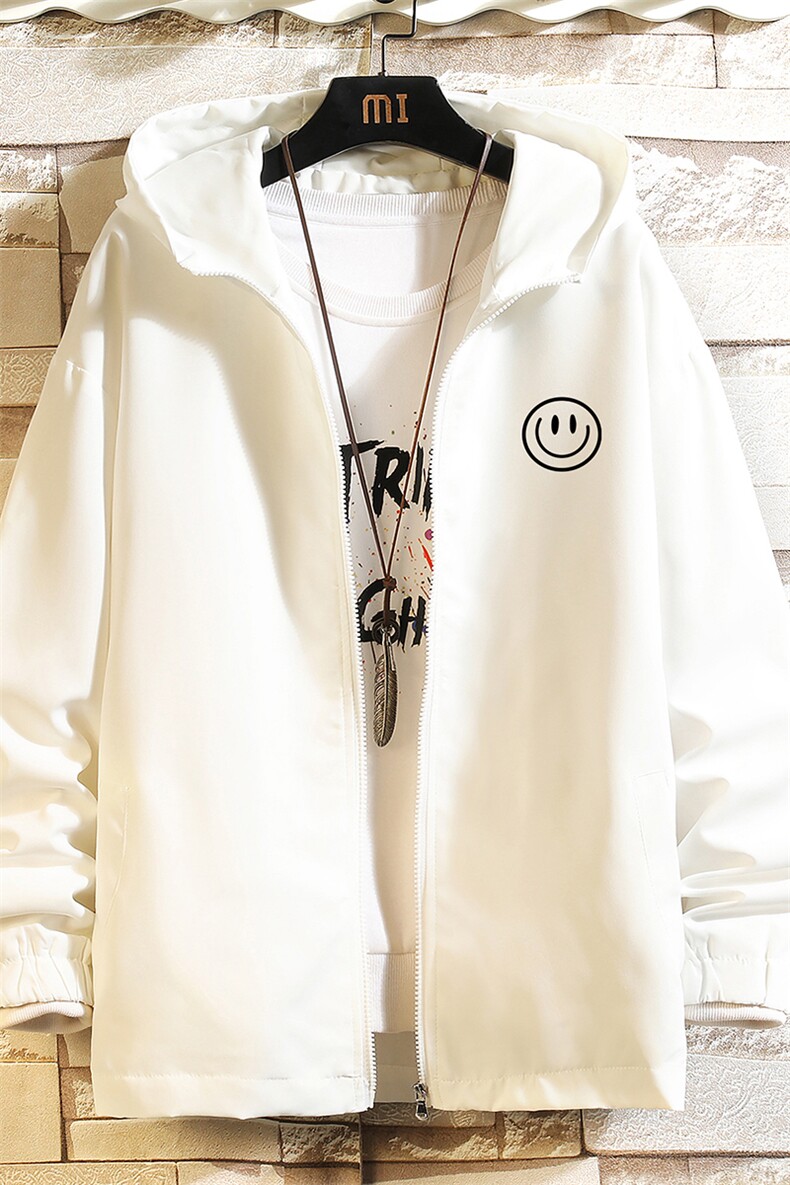 JK65224-P45连帽夹克男大码胖子棒球服上衣外套砖墙挂拍,男装夹克,电商A040A
