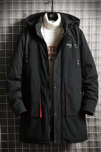 2020冬季格挂拍连帽百搭中长款棉衣男士外套 A438-858图片