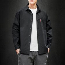 2021新日系马切达休闲大码男卡通印花宽松长袖衬衫C3206-P35，男装衬衫，电商A001