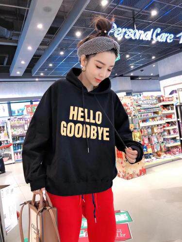 字母带帽卫衣，女装卫衣/绒衫，一杭