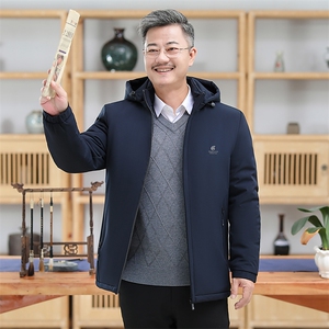 男士2023年冬季新款连帽棉衣外套修身时尚休闲上衣图片