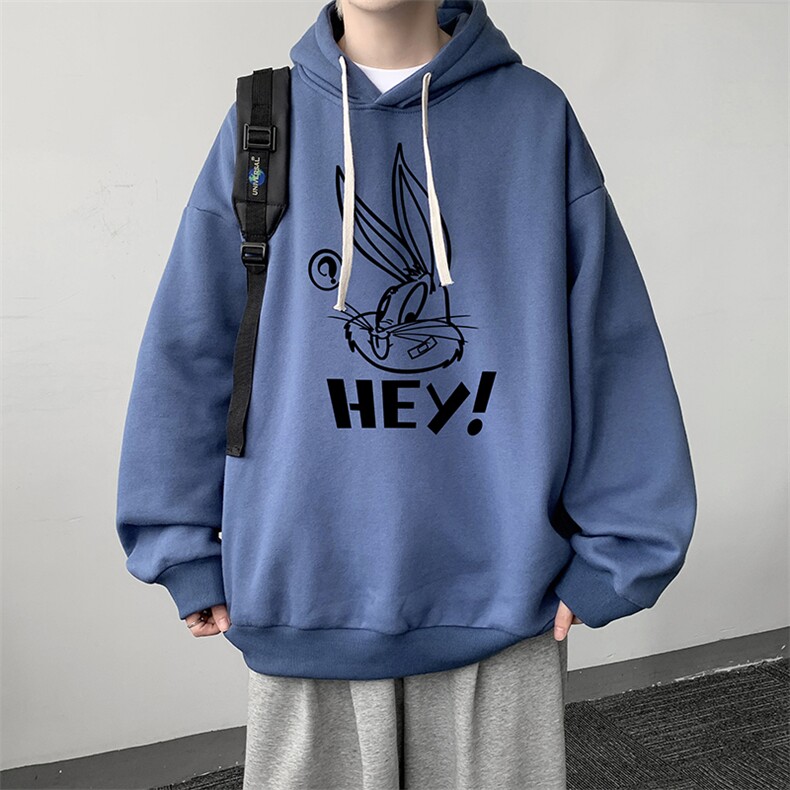 WY2179-P35加绒款-P40纯棉连帽卫衣男大码运动帽衫宽松薄外套男,男装卫衣,电商A040