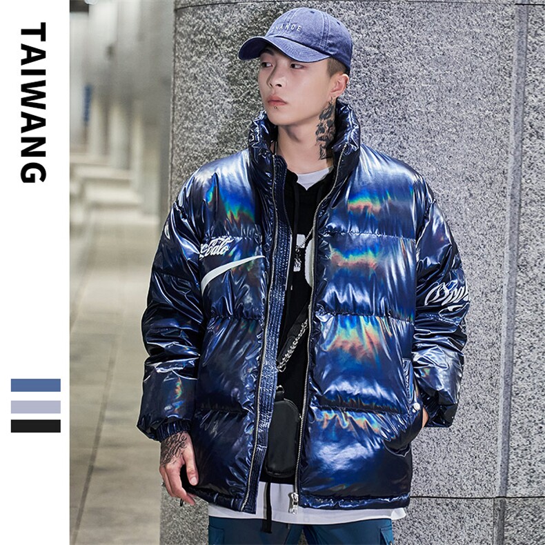 90%白鸭绒冬装新款亮色立领羽绒服男潮流个性外套A436-912-P175,男装羽绒服,电商A436
