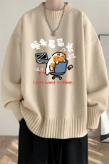 半高领毛衣男大码胖子针织衫毛线衣M18447-P45加绒款-P65，男装针织衫/毛衣，电商A040