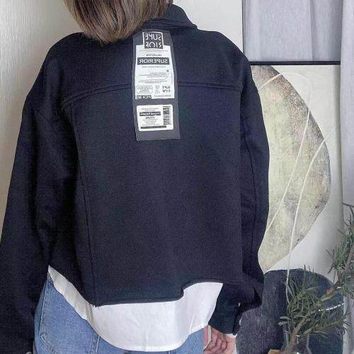 拼接设计短外套，女装短外套，G7V7