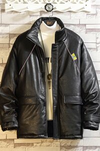 白墙日系透明贴布皮夹克男秋季百搭皮衣外套潮A090-MY75P125限158图片
