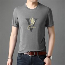 男士短袖t恤夏季男士圆领上衣服半袖体恤潮流休闲男装t桖衫，男装T恤，电商B212（原钱塘6029）