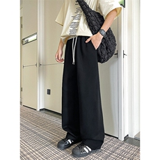 8XL-M春季撞色运动卫裤特大码美式高街直筒阔腿休闲裤KZ1945/P55，男装休闲裤，电商B238