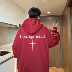 美式全棉400克连帽开衫宽松百搭休闲卫衣同步常规KS501-P50，男装卫衣，星座610B-1