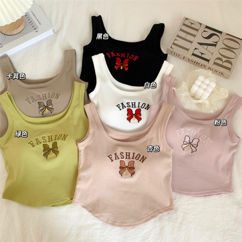 休闲内搭运动带胸垫背心吊带修身辣妹美背抹胸外穿上衣女，女装背心吊带，梦白服饰厂