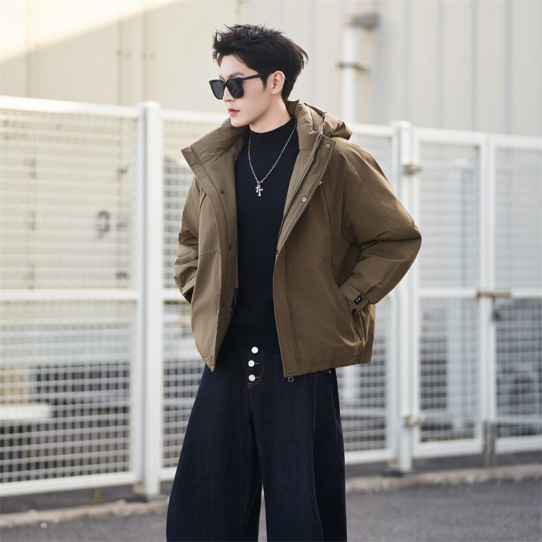 55805-L-3XL-P215标50绒社会小伙男士休闲工装连帽防寒羽绒服男,男装羽绒服,电商B255