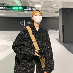 JK6088/P55秋装新款小香风夹克男宽松潮流韩版学生大码外套上衣男图片