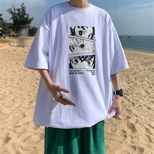 网红短袖T恤男夏季ins超火宽松半袖上衣卡通日系潮牌体恤T176-p28，男装T恤，星座1008