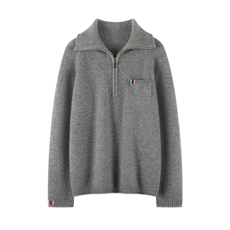 2025年秋季时尚百搭通勤简约休闲半拉链套衫，女装羊绒衫，绒知纯羊绒