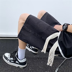 新款高质量休闲短裤潮流五分裤男宽松大码阔腿破洞牛仔高街DK3230，男装牛仔裤，星座1013