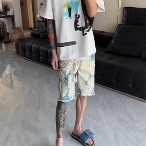 夏季新款美式短裤男潮牌设计感小众宽松青少年运动休闲五分裤子图片