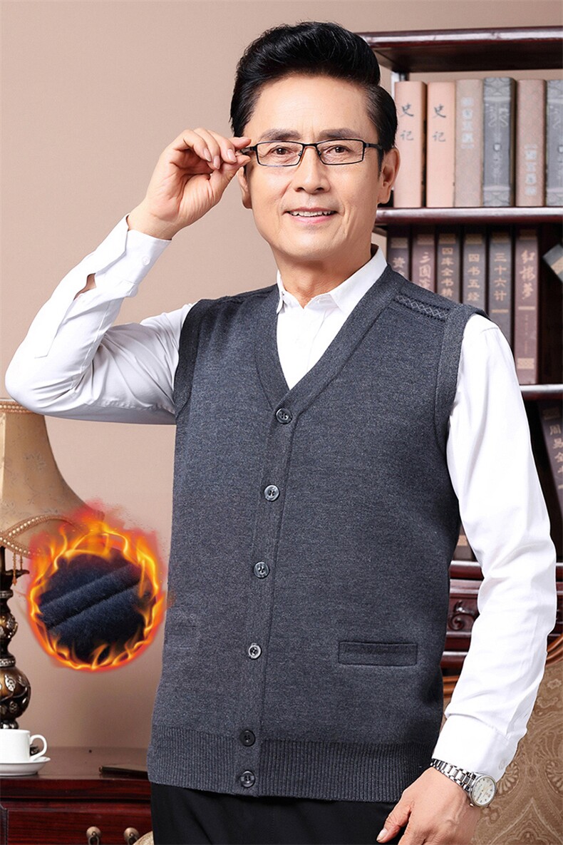 爸爸开衫毛衣男外套针织衫中老年人长袖爷爷装加厚男装春秋季新款,男装针织衫/毛衣,电商B212（原钱塘6029）