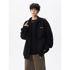 复古麂皮绒立领外套男女潮牌大码春秋飞行夹克美式外套JK5210/P80，男装夹克，电商B238