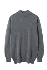 秋冬季新款舒适时尚百搭男士菠萝针单股半高领羊绒衫男装，男装羊绒套衫，麦纱纱羊绒