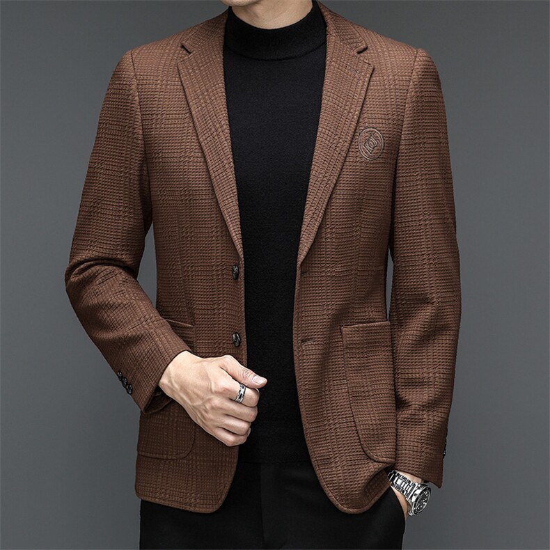 Y5638钱塘2020-2秋冬季新款时尚休闲男士西装外套潮流西服P150图片