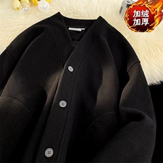黑色加绒加厚