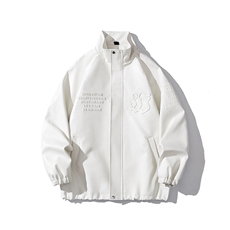 1白底鳄鱼纹前胸钢印印花袖中钢印印花设计夹克男JK77749P95控128，男装夹克，星座226-2