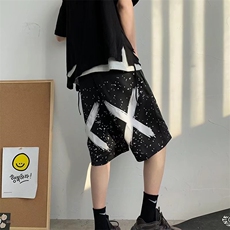 男夏季潮流时尚休闲泼墨短裤K209P25，男装休闲裤，星座1116-2