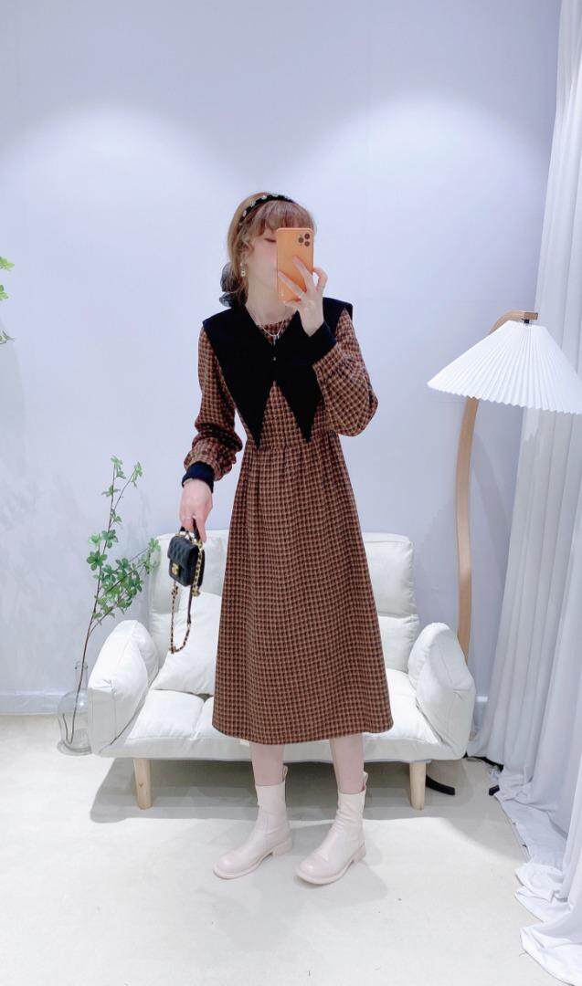 粗仿连衣裙，女装连衣裙，时尚秀衣阁