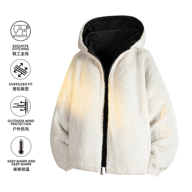 秋冬 连帽加绒加厚保暖休闲痞帅棉衣情侣外套MY8920JR特批P75图片