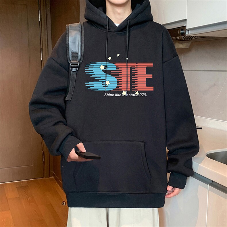 CM119P60新品重磅纯棉纯连帽卫衣秋冬外套字母印花帽衫，女装短外套，星座304A-1