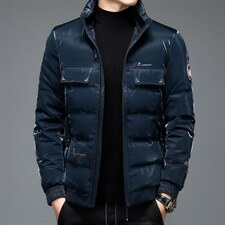 冬季中老年羽绒服男中长款爸爸装白鸭绒羽绒服外套ALXB2015-P260，男装羽绒服，电商B212（原钱塘6029）